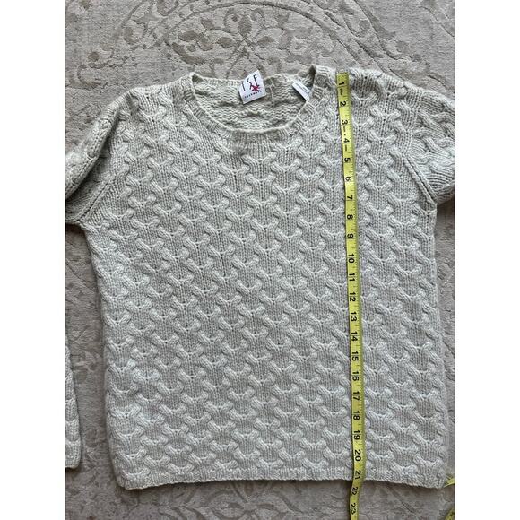 TSE Women's 100% Cashmere Cable Knit Sweater Gray Medium - Picture 7 of 8